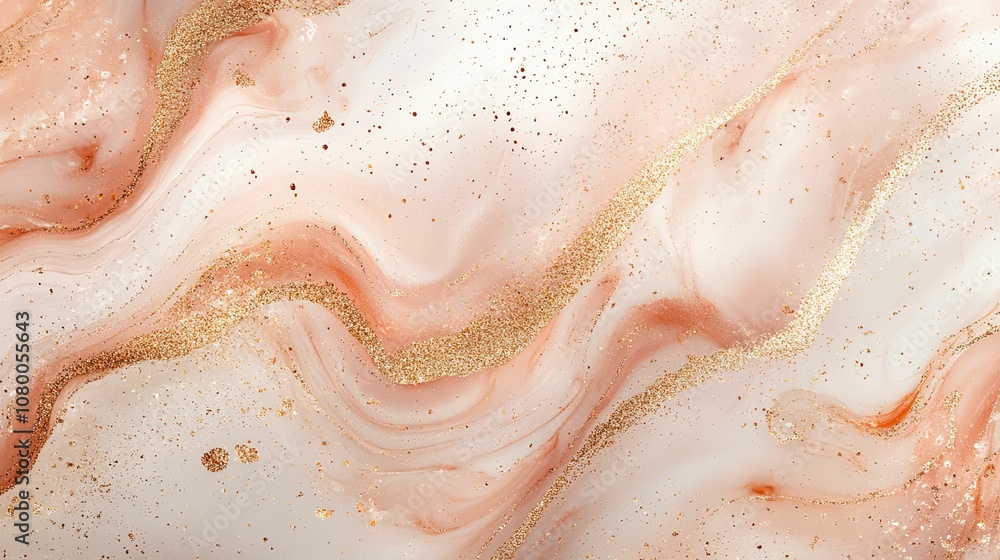 Abstract Swirling Pink and Gold Marble Texture Abstract Swirling Pink and Gold Marble Texture