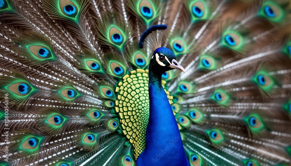 Obraz premium Vibrant Peacock Majestic and Free