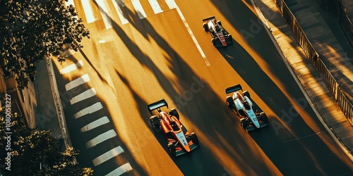 Race Cars on a Street. photo