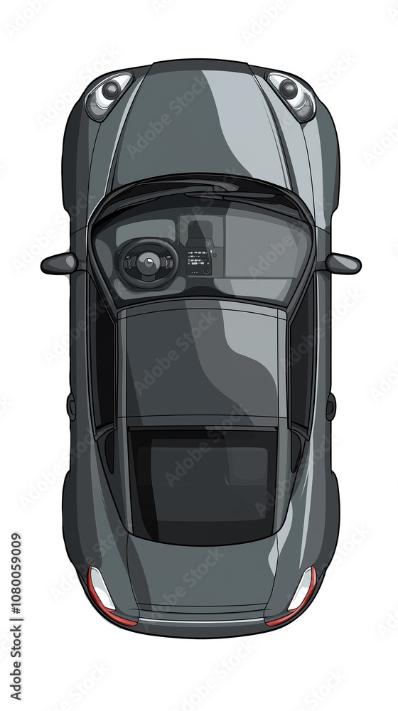 Top View of black Luxury Car in Vector Style, Perfect for Illustrations and Design Projects isolated on transparent background Top View of black Luxury Car in Vector Style, Perfect for Illustrations and Design Projects isolated on transparent background