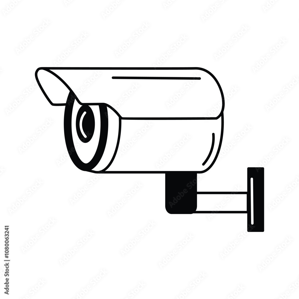 Security camera icon representing property surveillance Security camera icon representing property surveillance