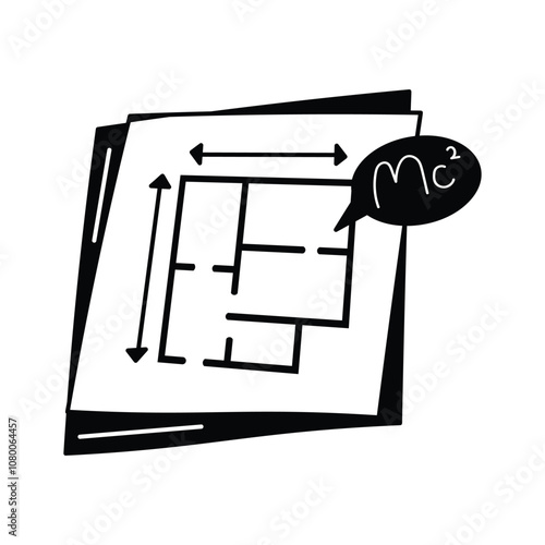 Blueprint of a house, representing construction and architectural plans