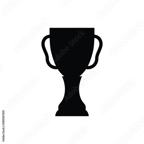 Black silhouette trophy concept vector