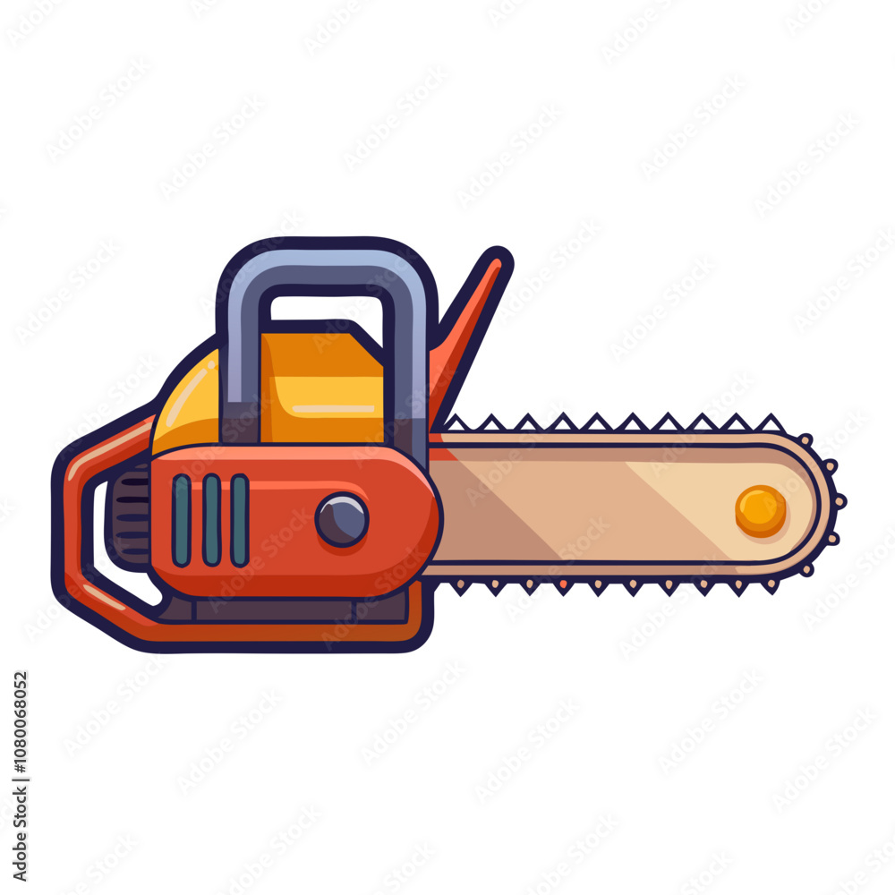 Naklejka premium chainsaw isolated no background vector