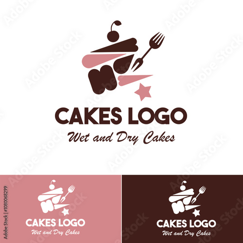 Elegant Cake Logo Design for Bakery and Cafe Branding, Cake logo, Bakery logo, log for cakes