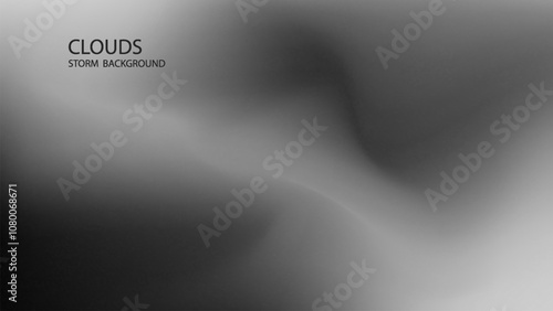 Clouds Storm. Abstract gradient black background.  Grainy texture.  Curve lines surface. Design for Template, Cover, Banner, Brochure. 