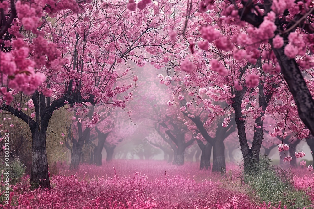 Naklejka premium pink nature