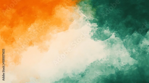 Bold green and orange gradient for vibrant background art