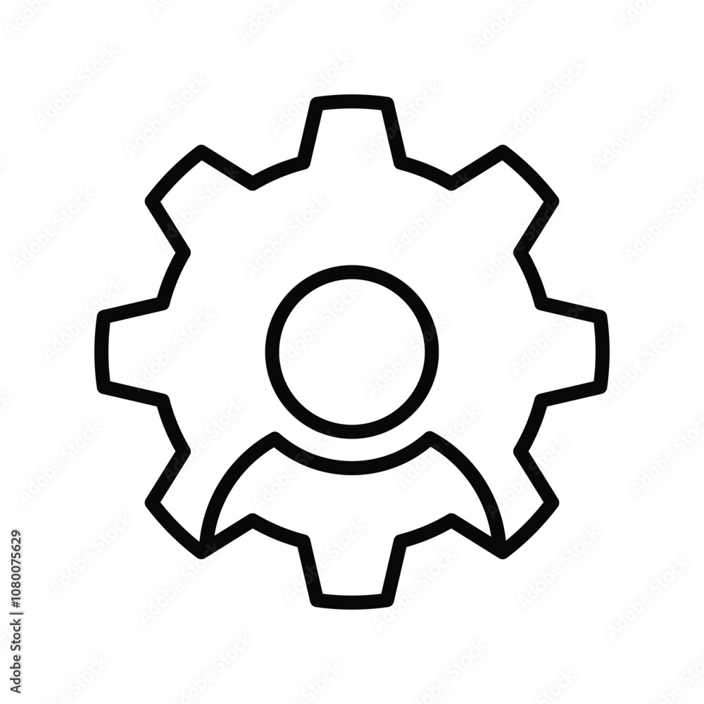 User profile setup icon. Configuration settings symbol User profile setup icon. Configuration settings symbol