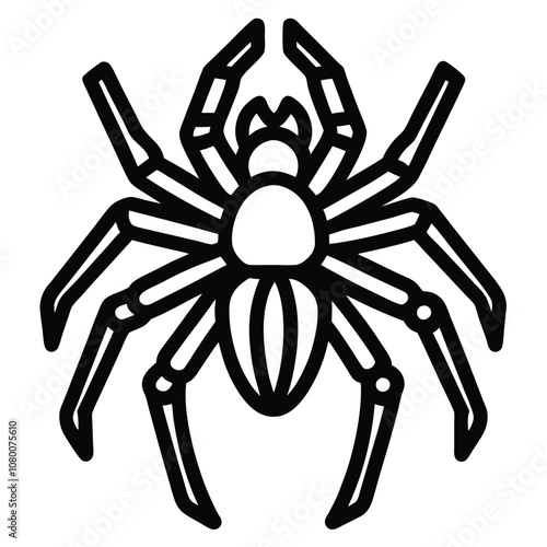 Solid color Gooty Sapphire Tarantula animal vector design