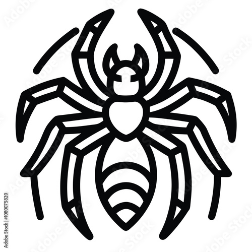 Solid color Gooty Sapphire Tarantula animal vector design