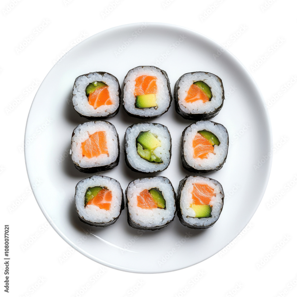 Salmon and Cucumber Sushi Rolls Plated Elegantly - Fresh and Healthy Japanese Cuisine PNG Icon on transparent background Salmon and Cucumber Sushi Rolls Plated Elegantly - Fresh and Healthy Japanese Cuisine PNG Icon on transparent background