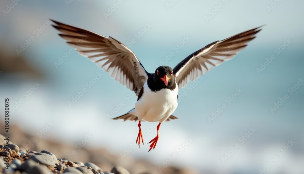 Freedom in flight A seagull soaring over the ocean Freedom in flight A seagull soaring over the ocean