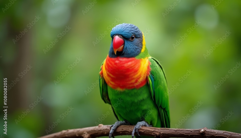 Vibrant parrot in tropical setting Vibrant parrot in tropical setting