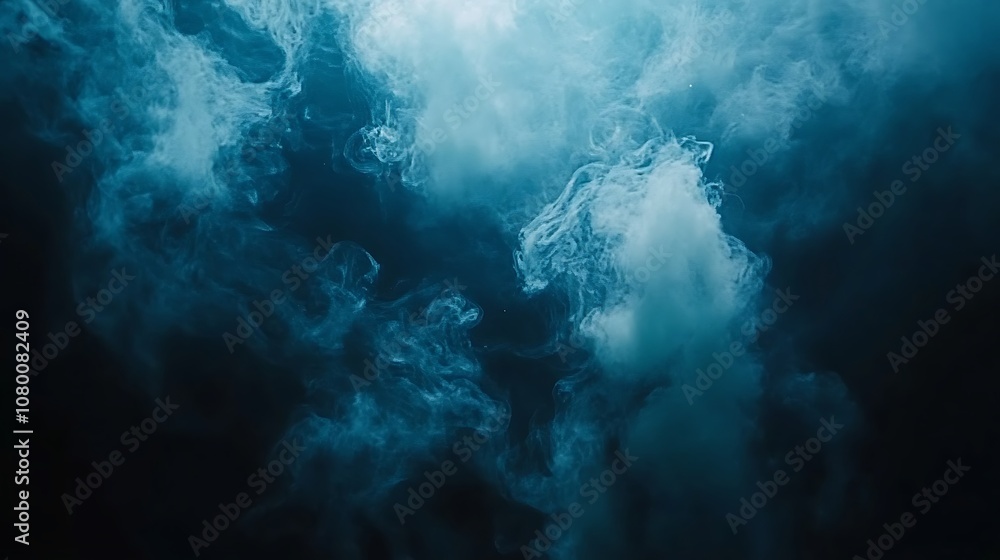 custom made wallpaper toronto digitalDeep sea blue background with light smoke and a gentle light shine