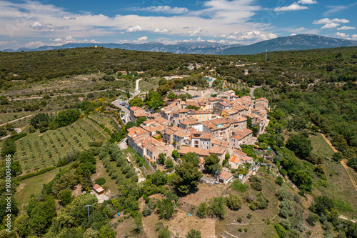 Aerial View Over Sainte-Croix-du-Verdon, Provence, France photo