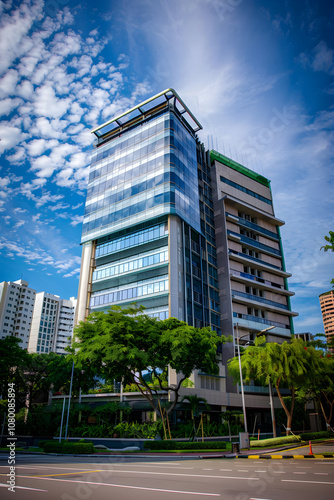 Modern Urban Architectural Beauty Against A Clear Sky