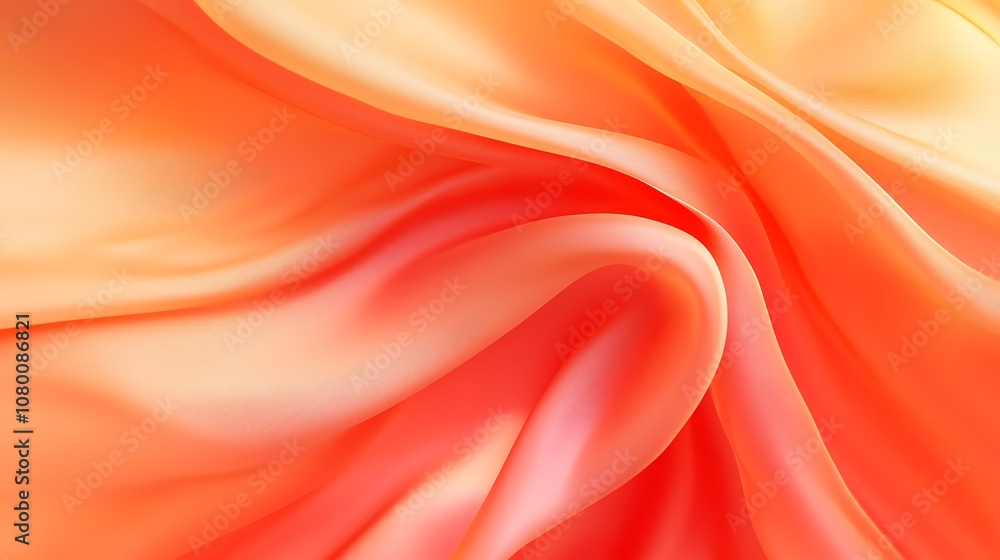 Obraz premium Background of bright coral orange with a satin sheen finish