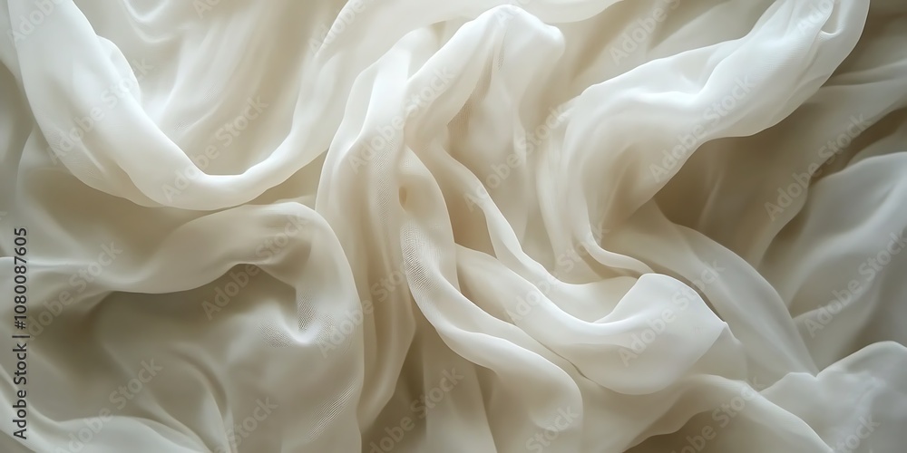 Abstract soft white fabric with folds Abstract soft white fabric with folds