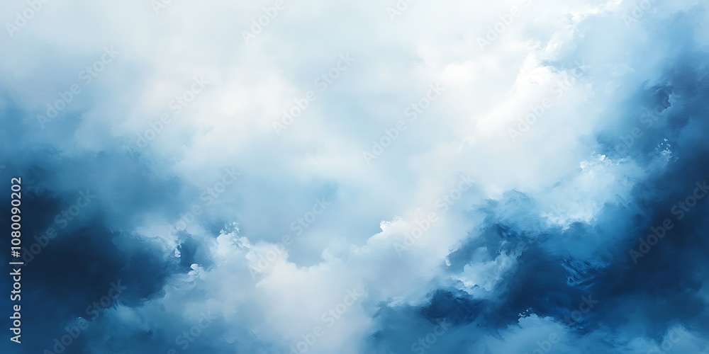 Blurry white and blue cloud formations Blurry white and blue cloud formations