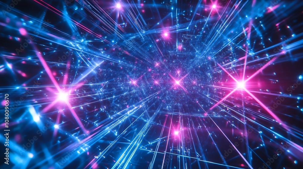 Captivating Futuristic Laser Grid Intricate Glow of Luminous Beams and Vectors Intersecting in Captivating Futuristic Laser Grid Intricate Glow of Luminous Beams and Vectors Intersecting in