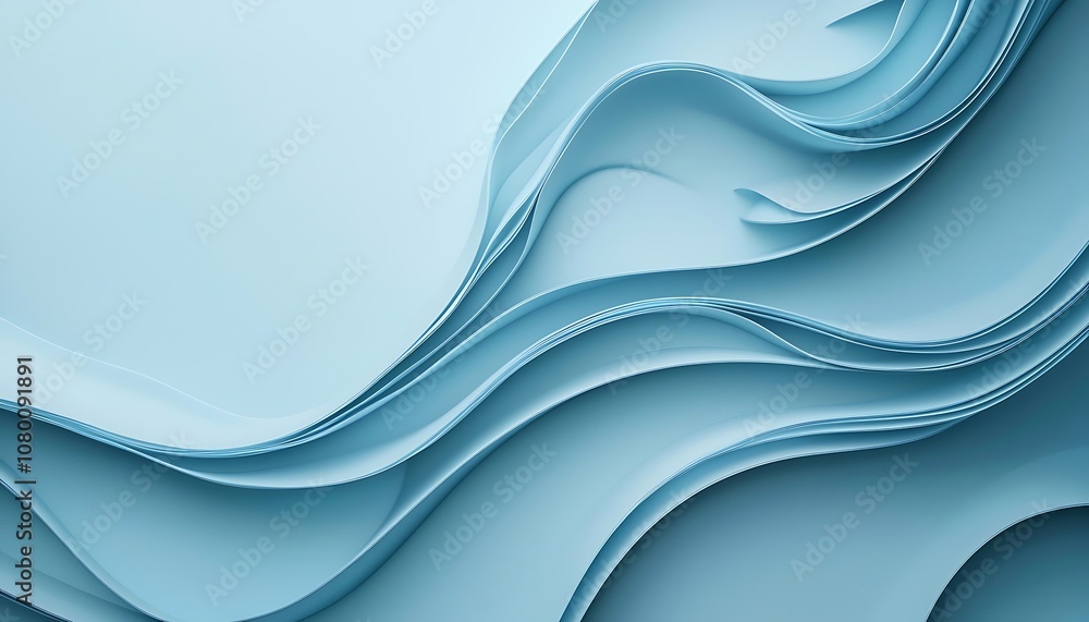 Fototapeta premium Light blue background with smooth transitions