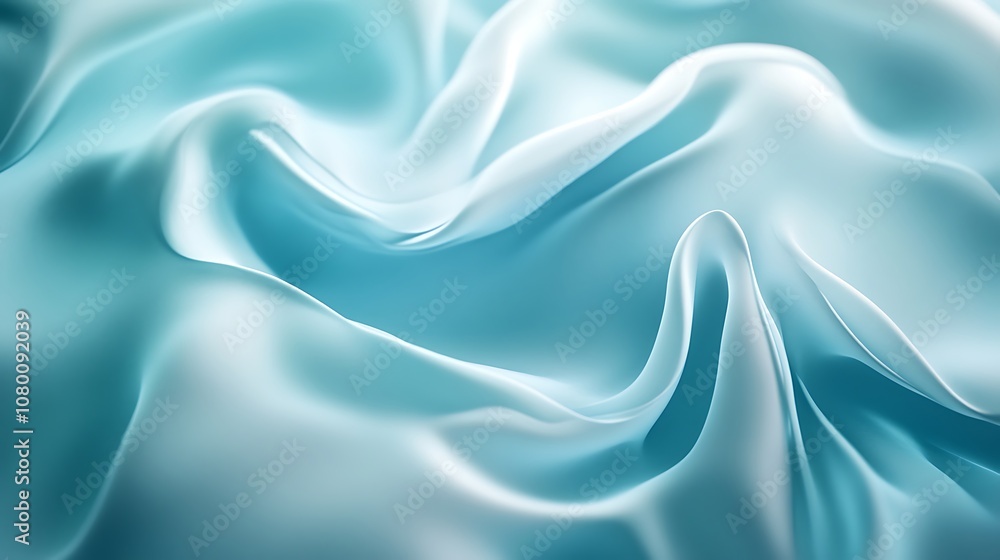 Obraz premium Cool cyan background with a soft, airy feel