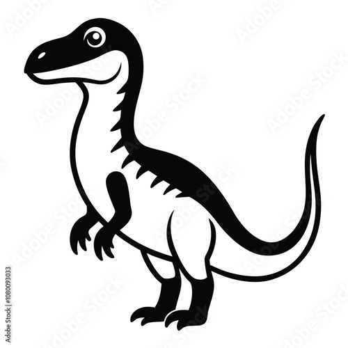 Solid color Gorgosaurus animal vector design