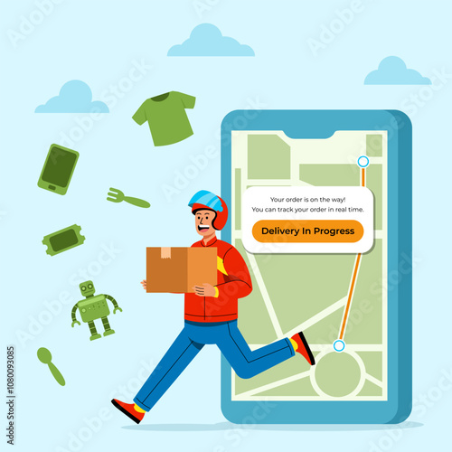 Step Away From Cellular Phone To Delivering Order