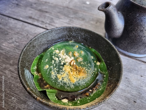 Raindrop water mochi cake Japanese food photo