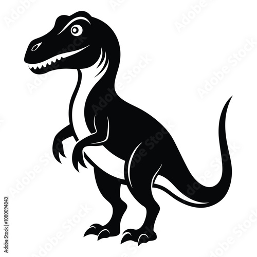 Solid color Gorgosaurus animal vector design