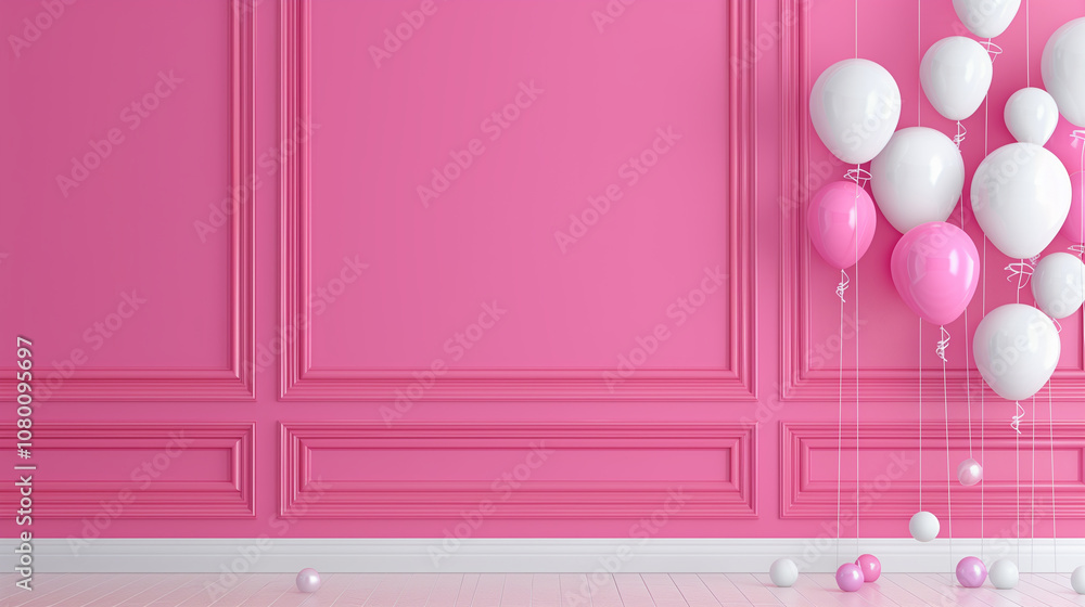 Vibrant Pink modern minimalistic interior background wall mockup 3d render
Vibrant Pink modern minimalistic interior background wall mockup 3d render