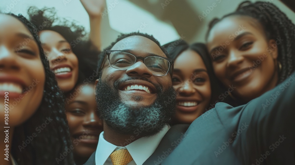 Close-up portrait of a group of smiling friends Close-up portrait of a group of smiling friends