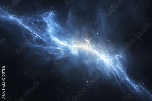 Abstract flowing soft light in space