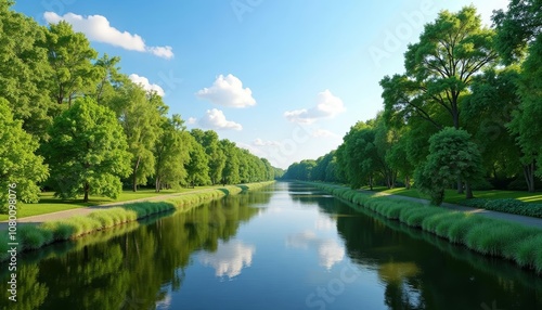  Tranquil River in a Park Perfect for a Leisurely Stroll