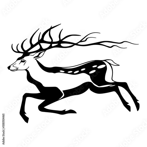 Deer Silhouette Vector Designs for Wildlife Illustrations and Logos photo