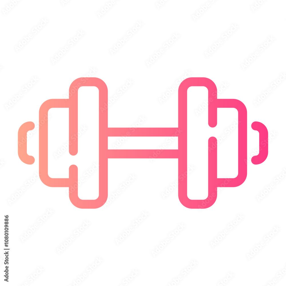 dumbbell Line Gradient Icon dumbbell Line Gradient Icon