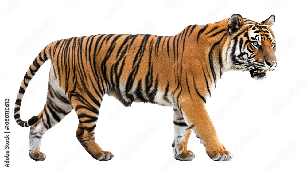 Obraz premium A tiger isolated on transparent background.