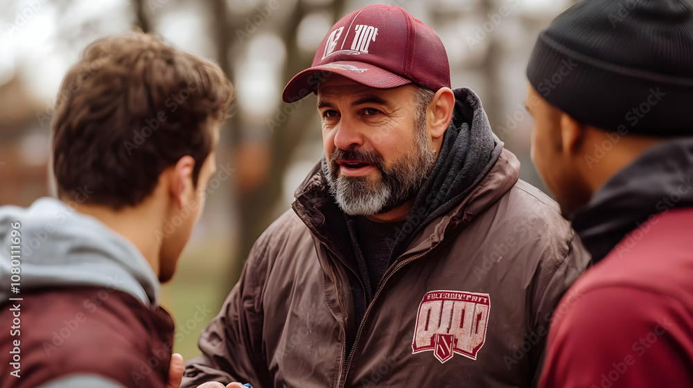 Fototapeta premium Three Men Talking, Photo