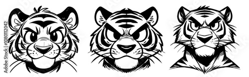 charming tiger illustration – cartoon-style character for kids