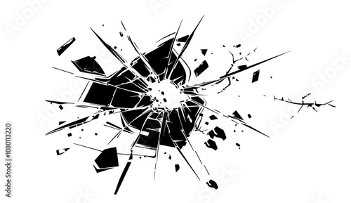 artistic cracked surface detail for creative use – black vector