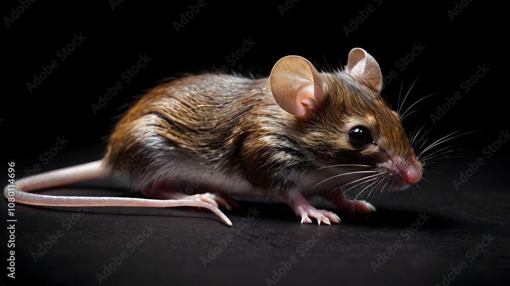 rat on a black background rat on a black background