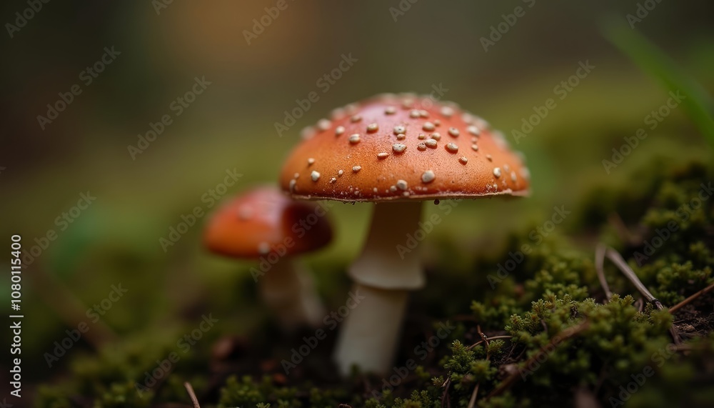 Natures tiny treasure A closeup of a speckled mushroom Natures tiny treasure A closeup of a speckled mushroom