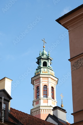 Ancient architecture in the city of Warsaw.