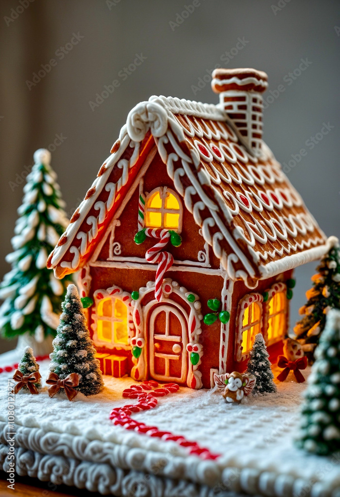 Fototapeta premium christmas gingerbread house