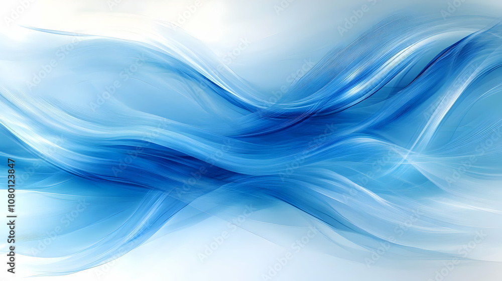 Blue Abstract Waves Background Illustration Blue Abstract Waves Background Illustration