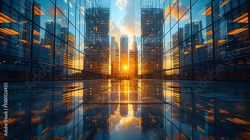 Financial district create a financial hub. AI generated