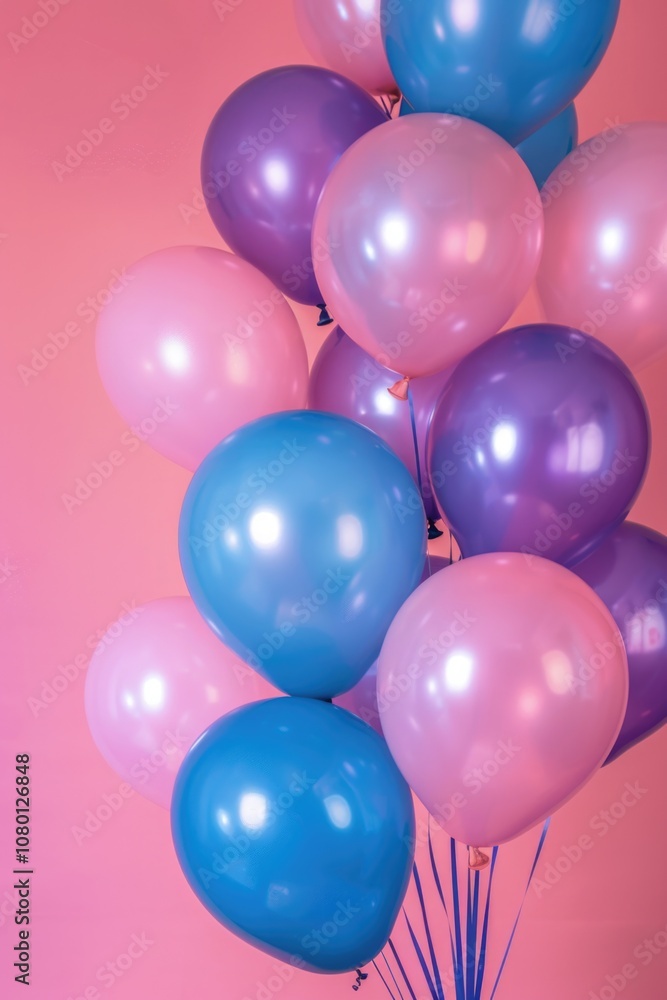 custom made wallpaper toronto digitalBirthday Backdrop. Pastel Pink Background with Balloons for a Bright Celebration