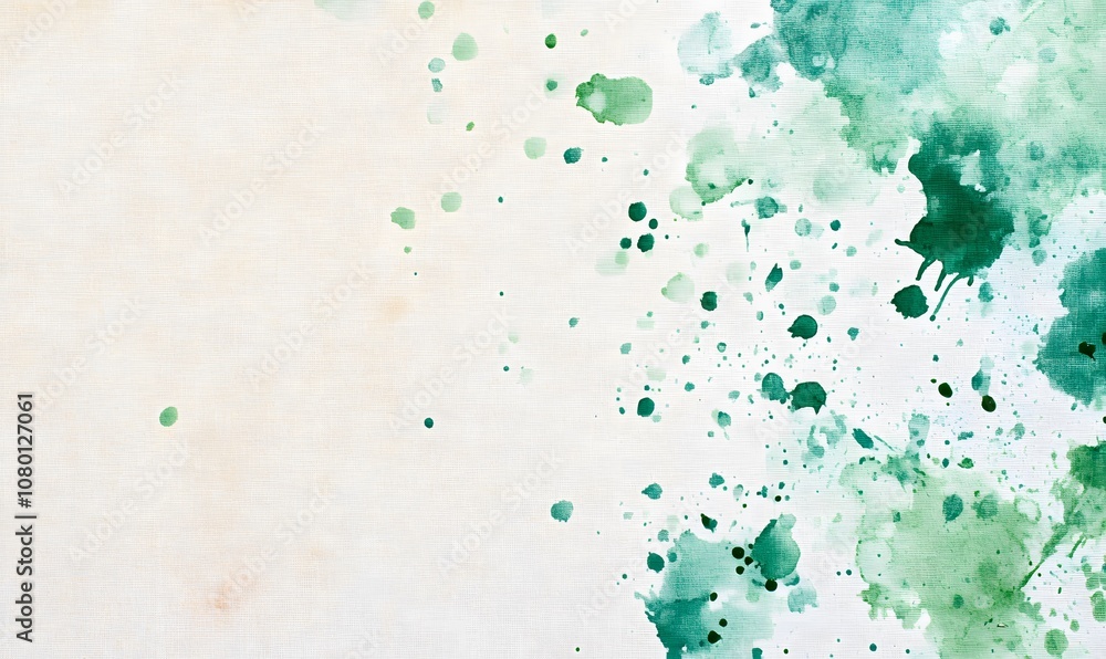 abstract green splashes create a vibrant paint background texture perfect for linen greeting cards, Generative AI abstract green splashes create a vibrant paint background texture perfect for linen greeting cards, Generative AI