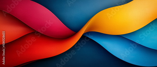 Wallpaper Mural Vibrant Composition of Interwoven Geometric and Flowing Organic Designs Torontodigital.ca